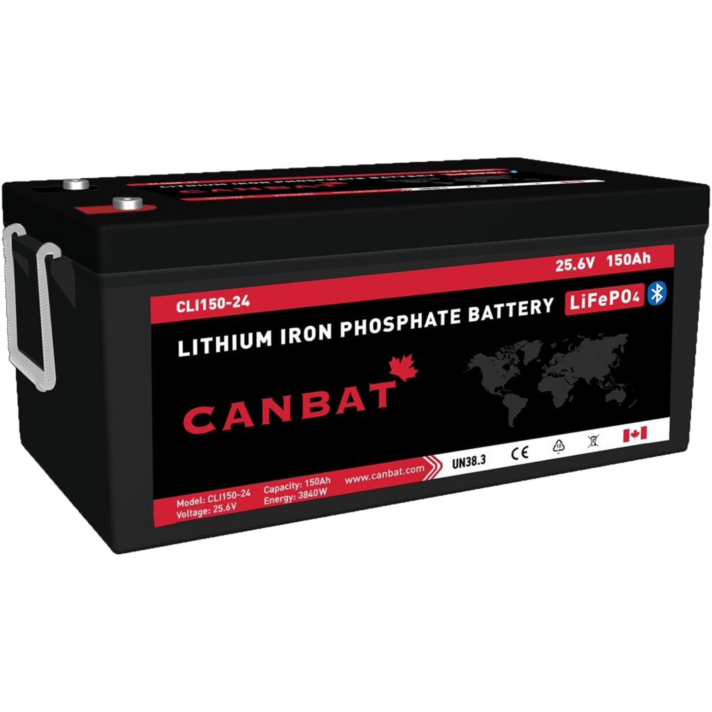 Canbat - 24V 150Ah LITHIUM BATTERY (LIFEPO4) | Canadian | UL | Optional Bluetooth | *Free Shipping*