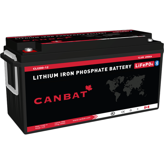 Canbat -  12V 200Ah LITHIUM BATTERY (LIFEPO4) | Canadian | UL | Optional Bluetooth | *Free Shipping*