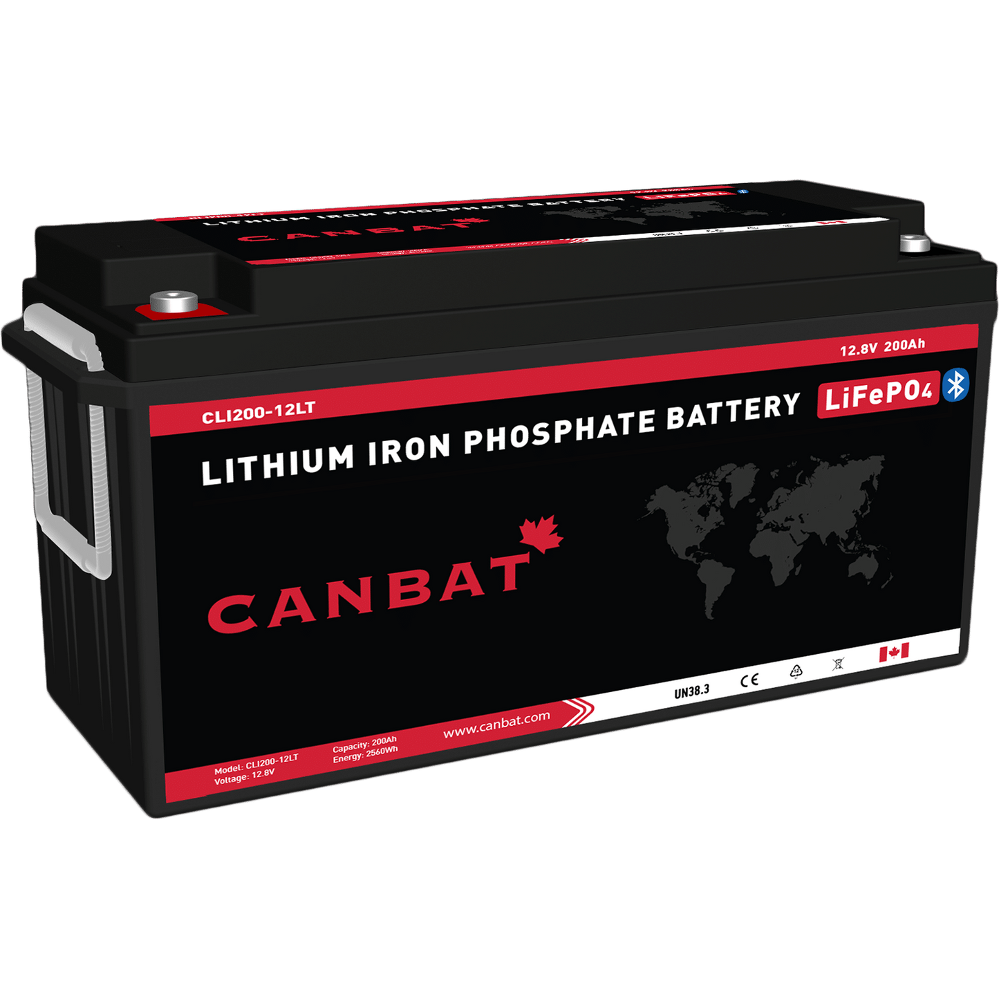 Canbat - HEATED 12V 200Ah LITHIUM BATTERY (LIFEPO4) | Cold Weather | Canadian | UL | Optional Bluetooth | *Free Shipping* | PREORDER