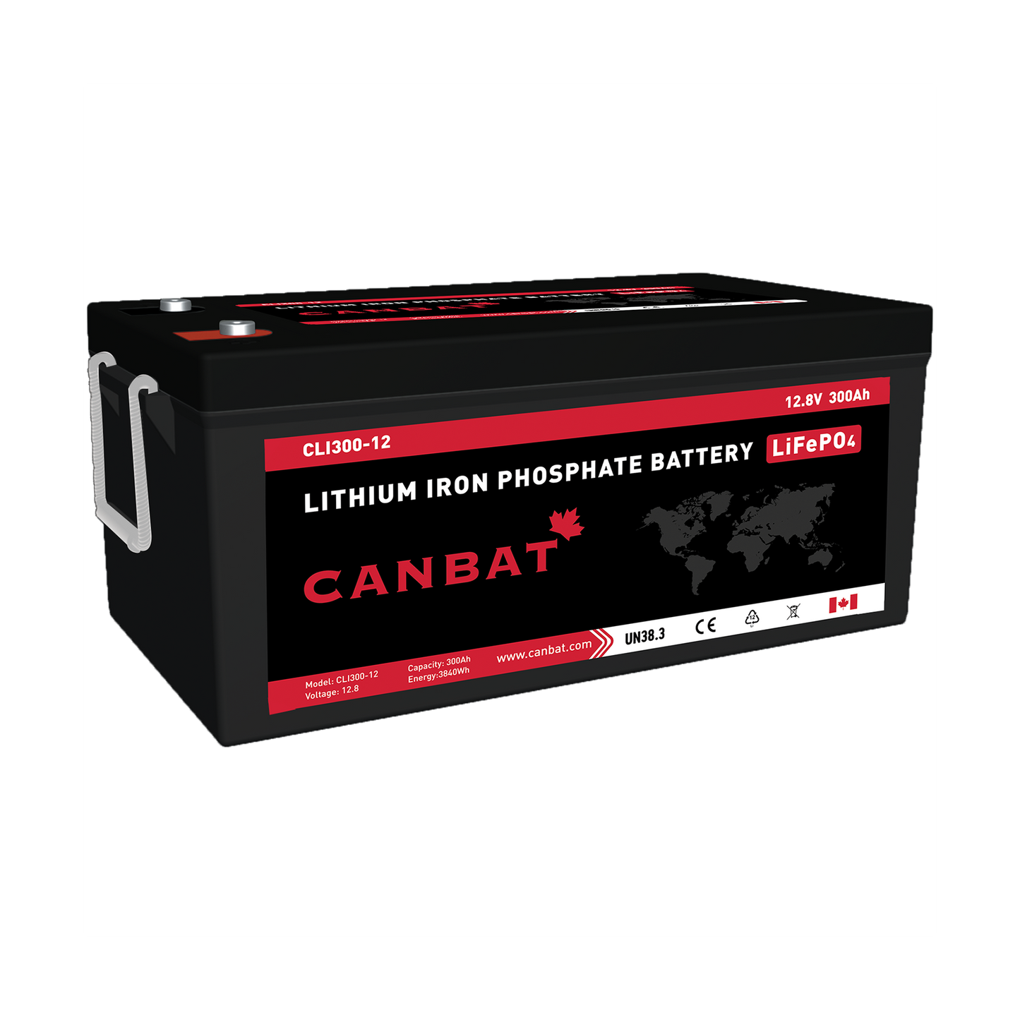Canbat -12V 300AH LITHIUM BATTERY (LIFEPO4) | Cold Weather Option | Canadian | UL | Bluetooth Option | *Free Shipping* - Off Grid B.C.