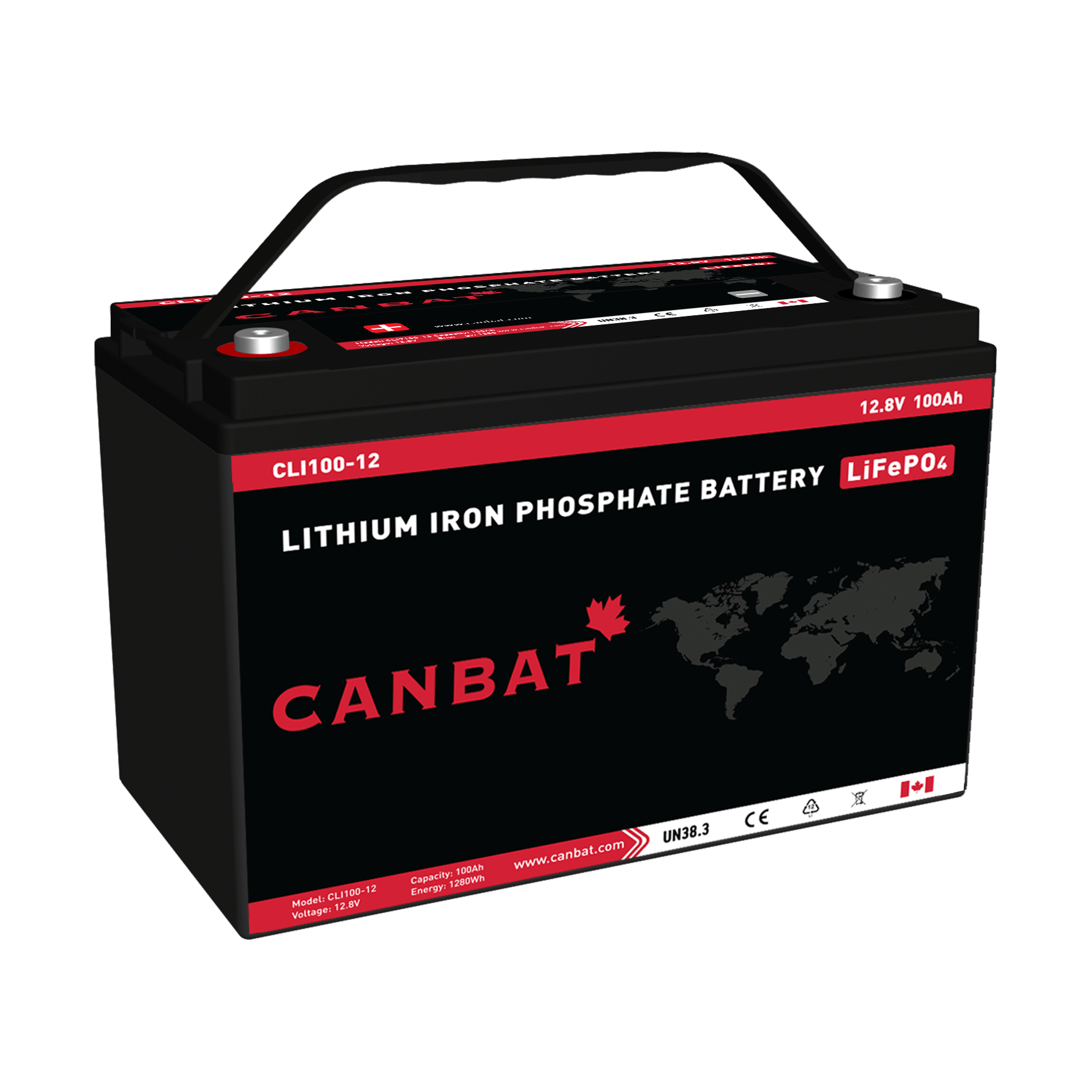 Canbat - 12V 100AH LITHIUM BATTERY (LIFEPO4) | Canadian | UL | Optional Bluetooth | *Free Shipping* - Off Grid B.C.