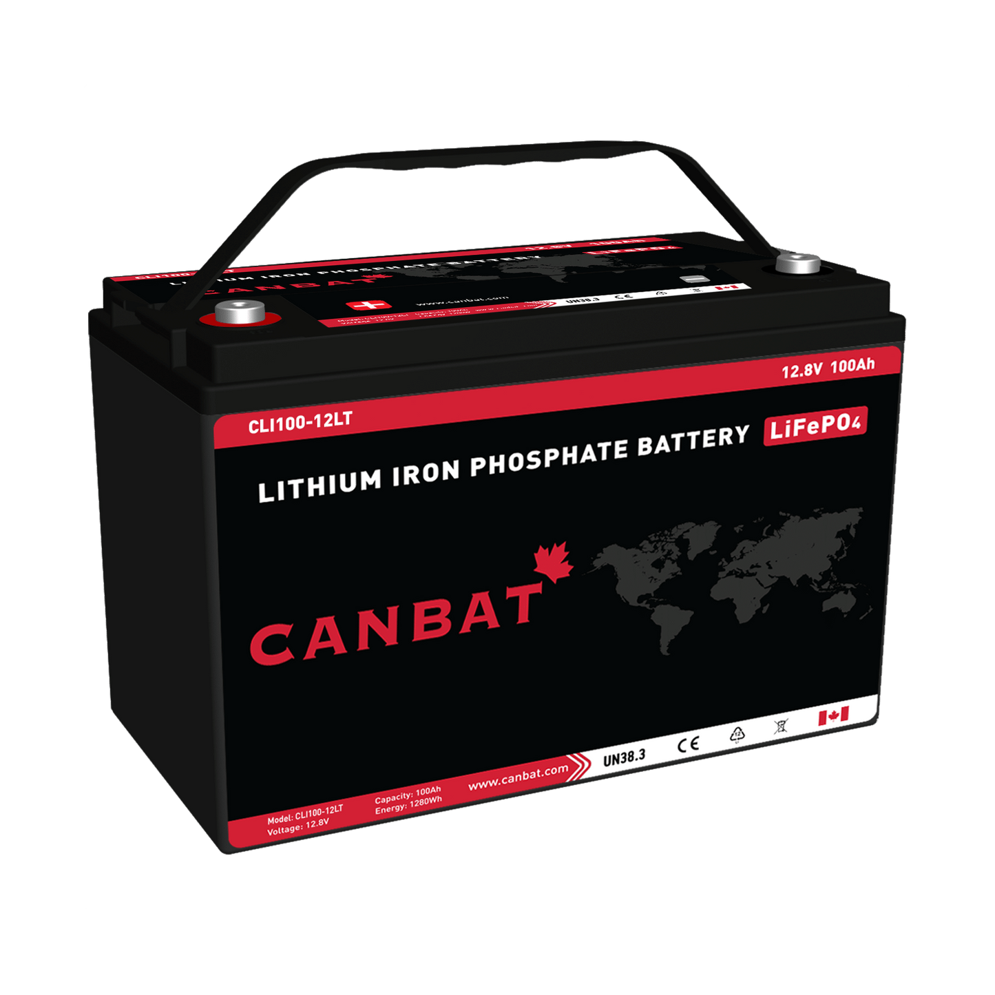 Canbat - 12V 100Ah Cold Weather Lithium Battery (LiFePO4) | Canadian | UL | Optional Bluetooth | *Free Shipping* - Off Grid B.C.