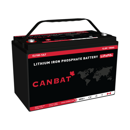 Canbat - 12V 100Ah Cold Weather Lithium Battery (LiFePO4) | Canadian | UL | Optional Bluetooth | *Free Shipping* - Off Grid B.C.