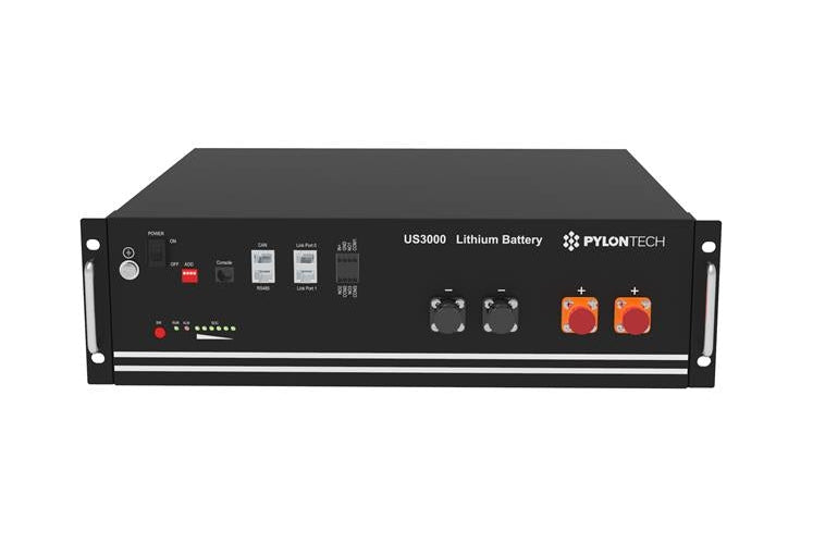 Pylontech - 74Ah LiFePO4 Server Rack Battery | Lithium | 48V | 74Ah | 3.552 kWh