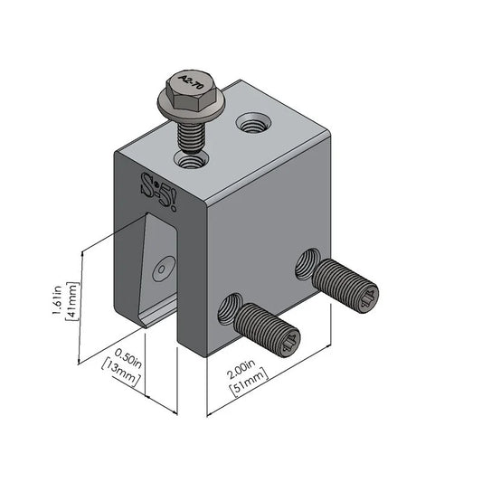 Pince à joint debout S-5, type N 1,5 | pour le montage de panneaux solaires sur des toits métalliques