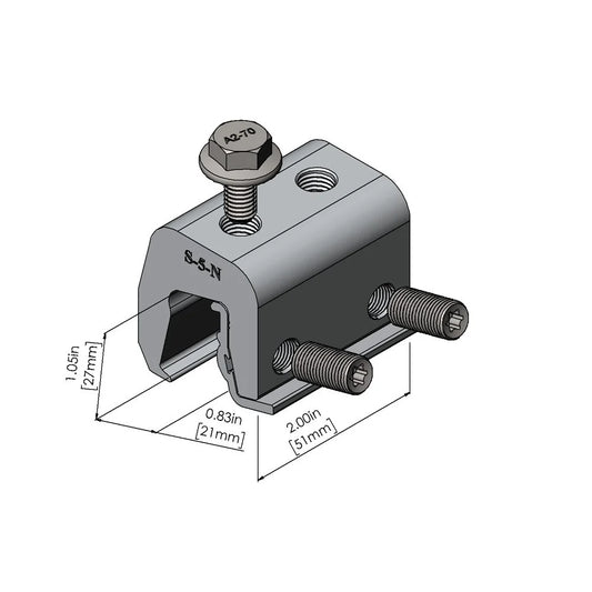 S-5 Standing Seam Clamp Type N | Mounting Bracket for solar panels on metal roofs