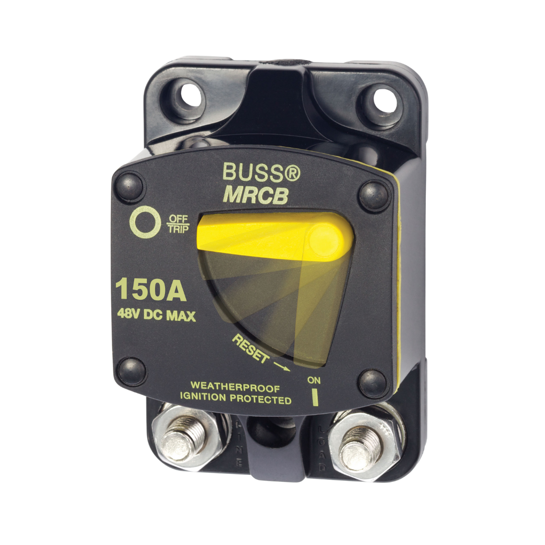 Blue Sea 150 Amp Circuit Breaker with Manual Reset, Waterproof, 285-Series | 12/24/48V - Off Grid B.C.