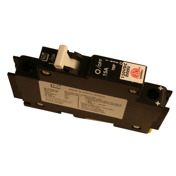 15 Amp DC Din Rail Mnt Breaker - Off Grid B.C.