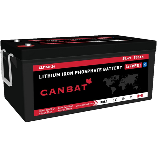 Canbat - 24V 150Ah LITHIUM BATTERY (LIFEPO4) | Canadian | UL | Optional Bluetooth | *Free Shipping*