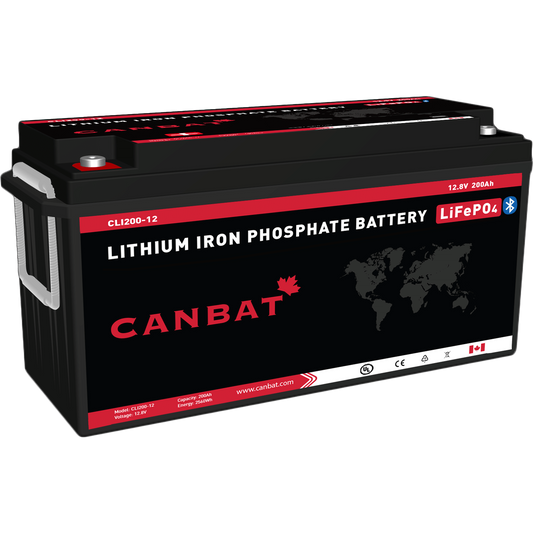 Canbat -  12V 200Ah LITHIUM BATTERY (LIFEPO4) | Canadian | UL | Optional Bluetooth | *Free Shipping* | PREORDER