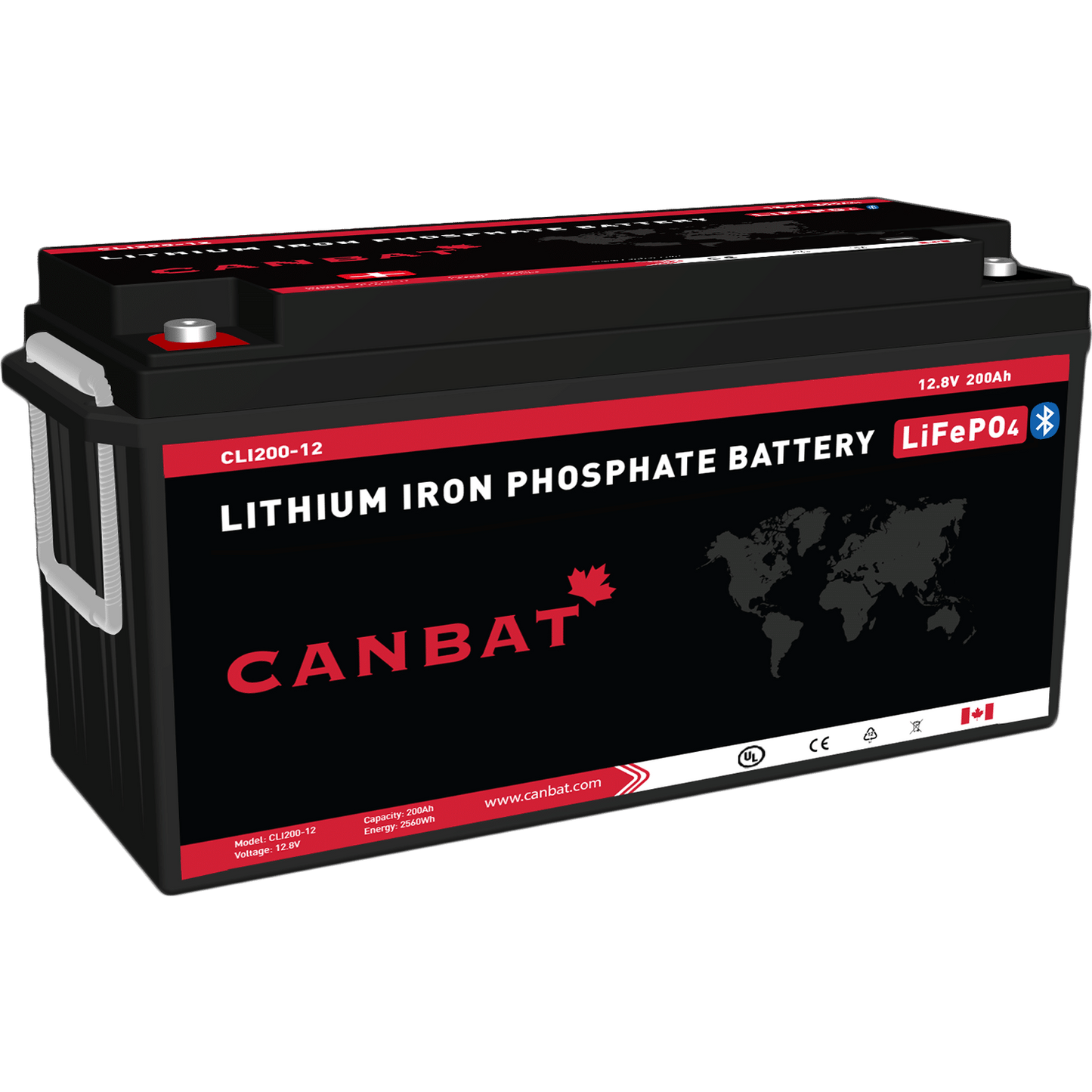 Canbat -  12V 200Ah LITHIUM BATTERY (LIFEPO4) | Canadian | UL | Optional Bluetooth | *Free Shipping* | PREORDER