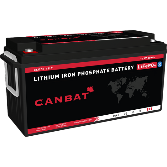 Canbat - HEATED 12V 200Ah LITHIUM BATTERY (LIFEPO4) | Cold Weather | Canadian | UL | Optional Bluetooth | *Free Shipping* | PREORDER