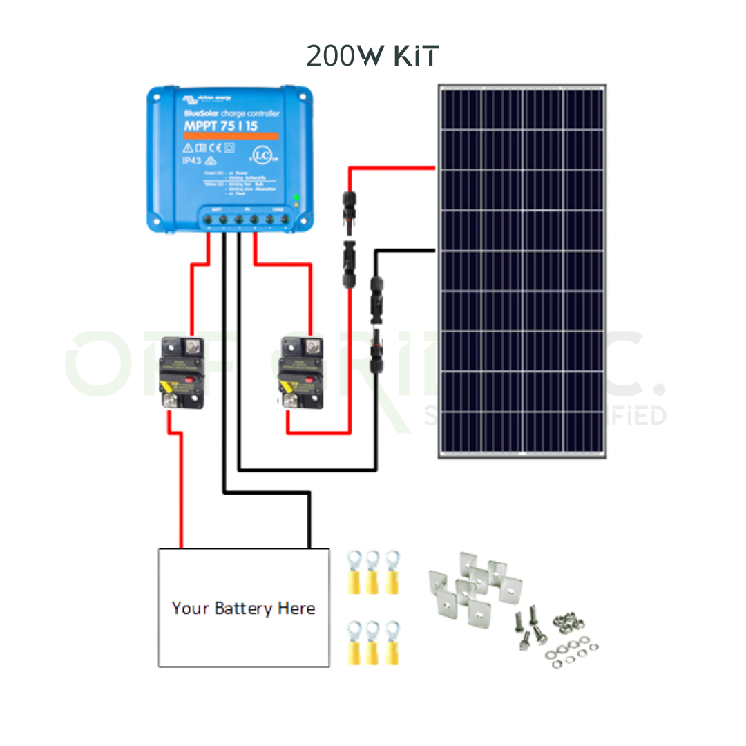 200W 100ah Complete Package | Victron | SOK LifePO4 | Switch Energy - Off Grid B.C.