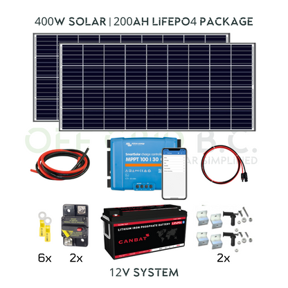 400W Solar | 200Ah LIFEPO4 | Victron | Switch Energy | Canbat | Complete Package
