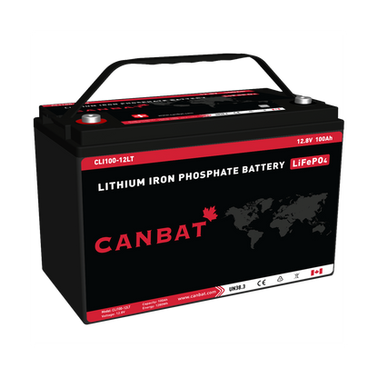 Canbat - 12V 100Ah Cold Weather Lithium Battery (LiFePO4) | Canadian | UL | Optional Bluetooth | *Free Shipping* - Off Grid B.C.