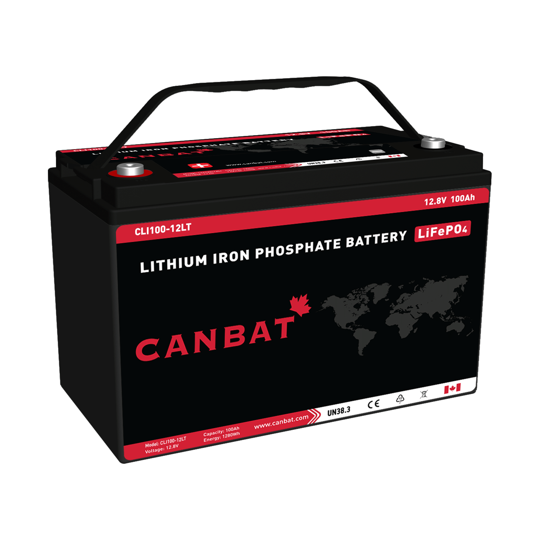 Canbat - 12V 100Ah Cold Weather Lithium Battery (LiFePO4) | Canadian | UL | Optional Bluetooth | *Free Shipping* - Off Grid B.C.