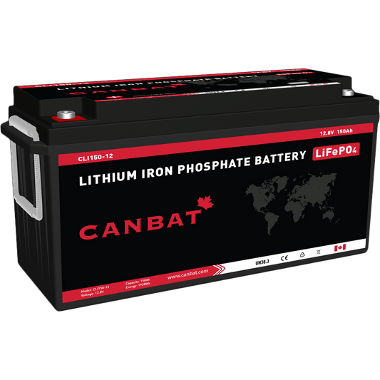 Canbat - 12V 150AH LITHIUM BATTERY (LIFEPO4) | Cold Weather Option | Canadian | UL | Optional Bluetooth | *Free Shipping* - Off Grid B.C.