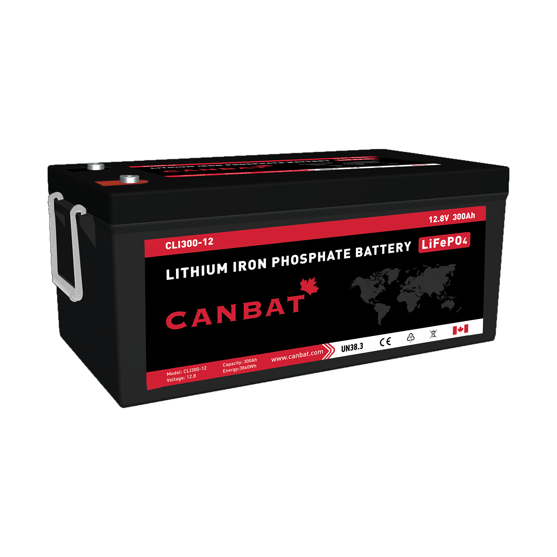 Canbat -12V 300AH LITHIUM BATTERY (LIFEPO4) | Cold Weather Option | Canadian | UL | Bluetooth Option | *Free Shipping* - Off Grid B.C.