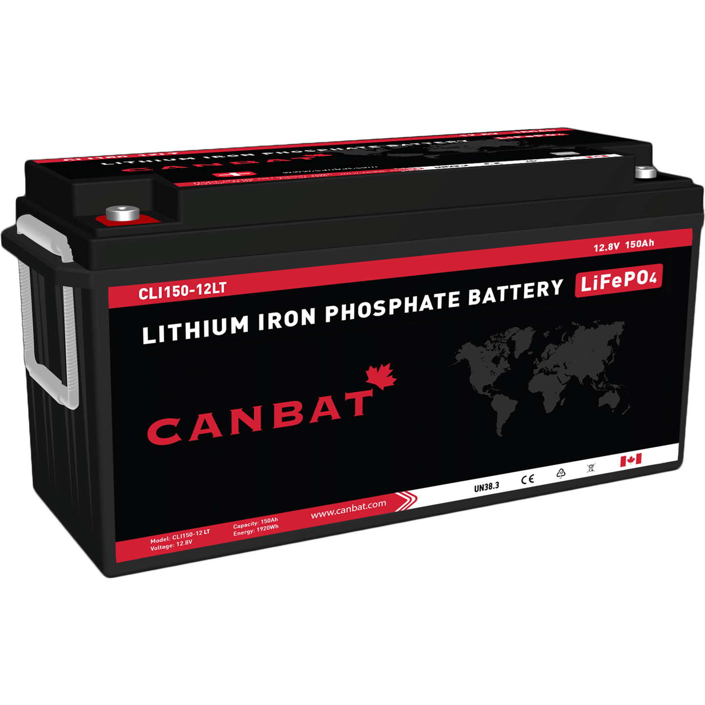 Canbat - 12V 150AH LITHIUM BATTERY (LIFEPO4) | Cold Weather Option | Canadian | UL | Optional Bluetooth | *Free Shipping* - Off Grid B.C.