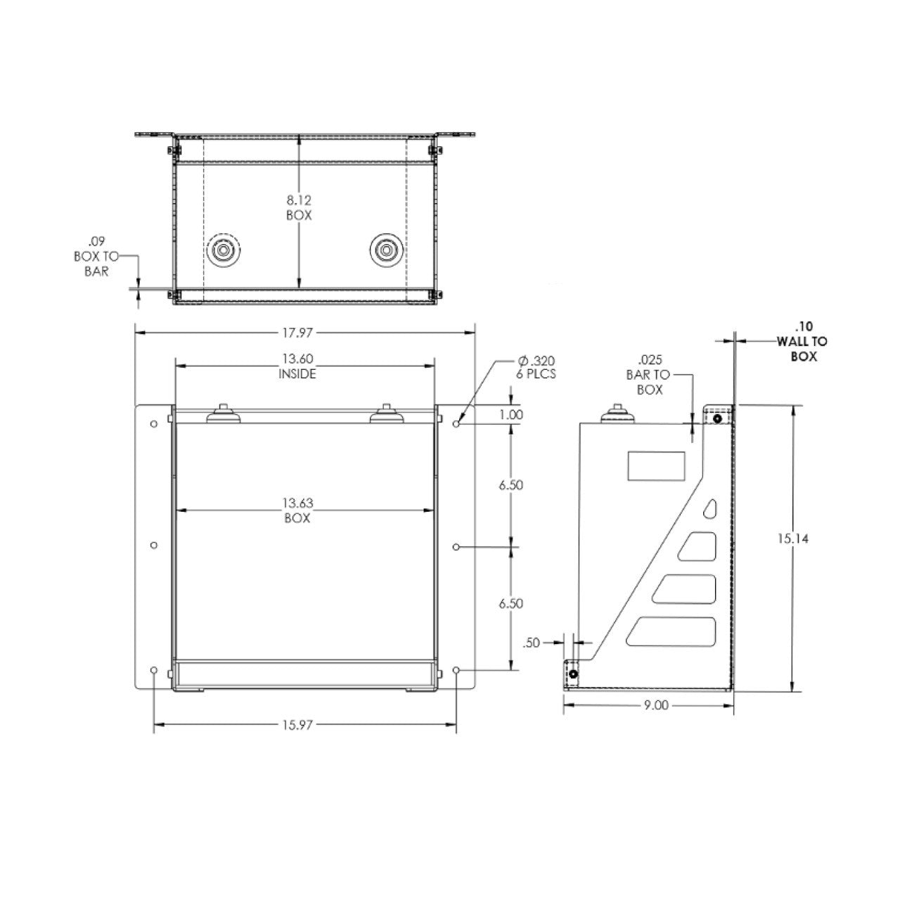 Wall Mount Bracket - 3.8kWhr - Off Grid B.C.