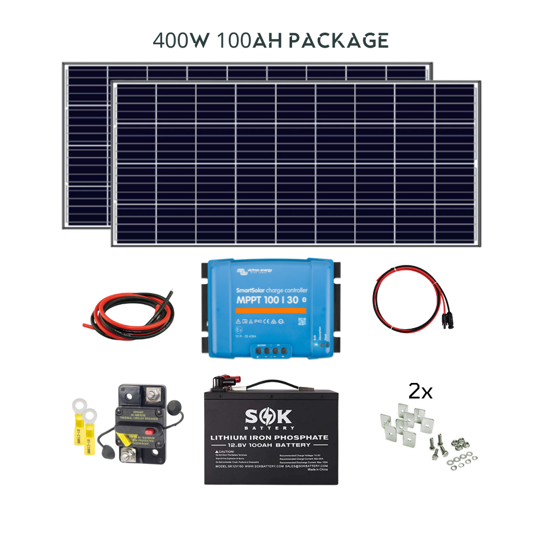 400W 100ah Complete Package | Victron | SOK LifePO4 | Switch Energy - Off Grid B.C.